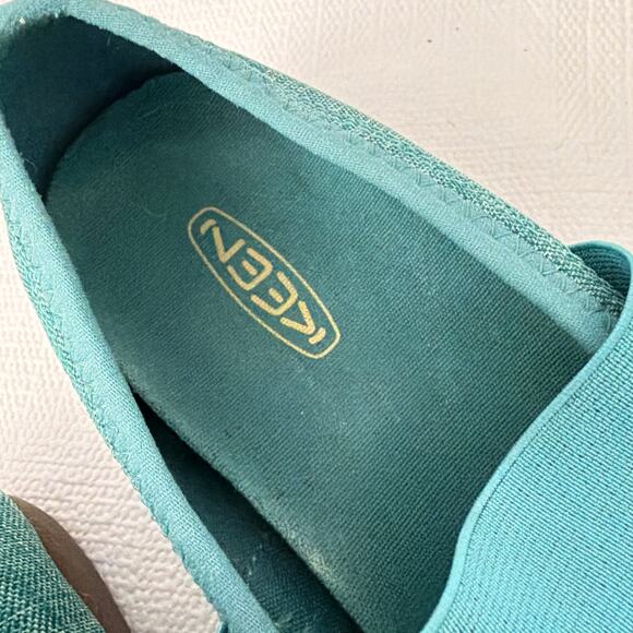 Keen Shoes Womens Size 10 Sienna Mary Jane Canvas Teal Slip On Flat - Picture 4 of 12